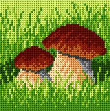 Orchidea Needlepoint canvas for halfstitch without yarn Mushrooms 1838D - Pri...