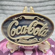 Belt Buckle Coca-Cola 5 Cent At Fountain Molded Acrylic -Vintage