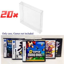 20 Box Protectors For NINTENDO DS Video Games (NTSC ONLY, NOT PAL) Clear Cases