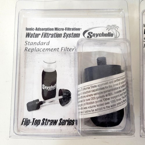Seychelle Water Filtration System Filter Flip-Top Straw Series 5166 NOS Lot of 3 - Afbeelding 2 van 5