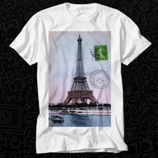 1909 Paris Eiffel Tower Colorized T Shirt 500