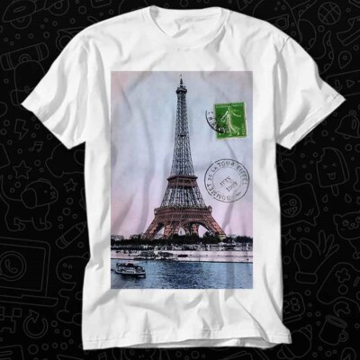 1909 Paris Eiffel Tower Colorized T Shirt 500