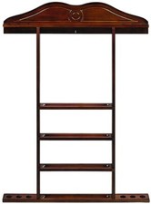 Wall Billiard Pool Cue Rack - Wood Chestnut
