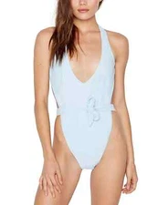 NWT RIS K Sky Blue Lunar One Piece Swimsuit Large yse2023a