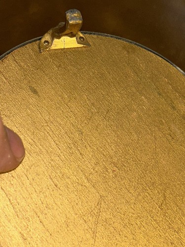 Scatola porta cipria/gioielli vintage in metallo con motivo vittoriano - Foto 7 di 13