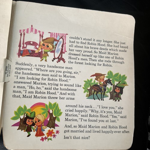 Libro di storie vintage Liddle Kiddle Sweethearts Robin Hood & Maid Marion bambola - Foto 5 di 13