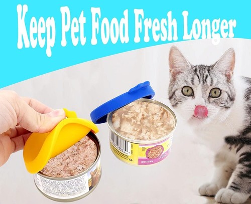 Cat Food Can Lids Silicone Compact Small Pet Food Can Lids Covers 3oz 3 Pack - Picture 6 of 6