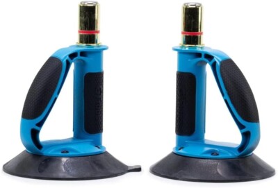 2 Pack - SuperGrip Ergonomic 6 inch Suction Cups - Glass Windshield Setting cups