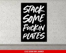 Home Gym Motivational Banner Flag - Weightlifting Wall Decor