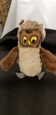 IKEA Vandring Uggla Owl Hand Puppet Brown Very Plush/Soft