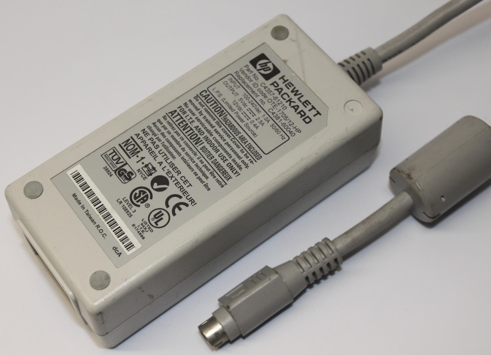 HP C4357-61210 AC/DC External CD-RW Adapter Cord Charger Cable ...