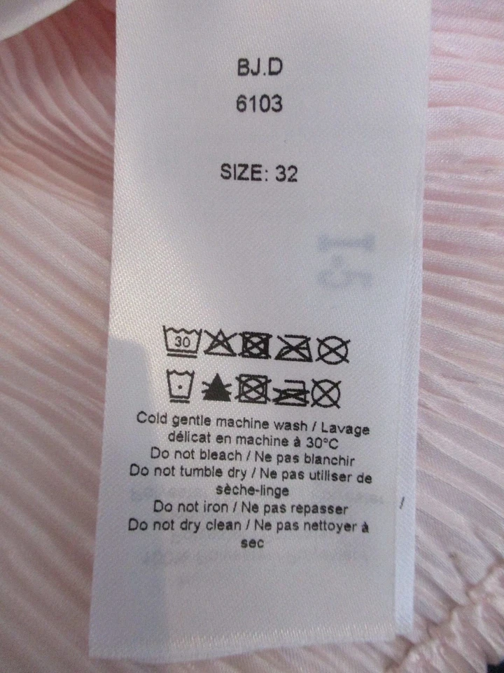 Gianni Mujer Vestido Cambio Plisado Rosa 32 Manga Abullonada Cintura Cinturón Foto 3 de 4