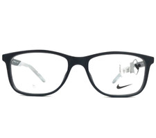 Nike Kids Eyeglasses Frames 5037 001 Matte Black Wolf Gray Square 48-15-135