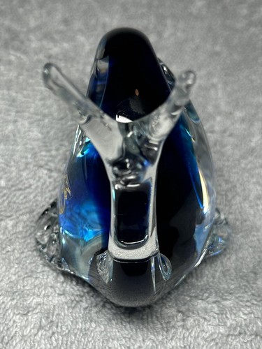 Vintage Ferro & Lazzarini Murano Glas Schnecke klar blau Kristall Italien schwer Vintage - Bild 13 von 19