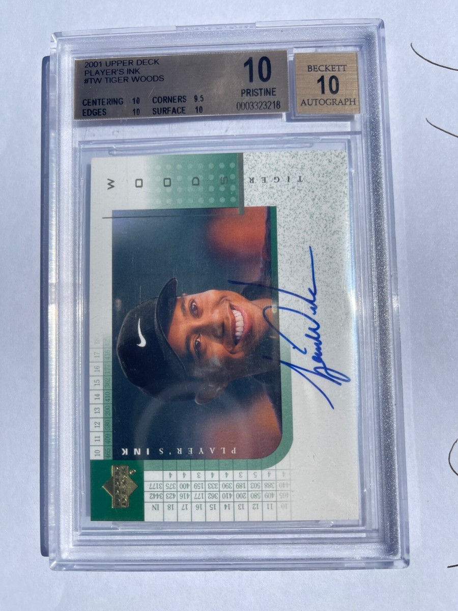 PGA TOUR カード  UPPER DECK　メモラビリア　8枚セット 2001 Upper Deck Golf Tiger Woods Player's Ink Autograph BGS
