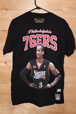 Mitchell Ness Allen Iverson Philadelphia 76ers T-Shirt Men s Large Black NBA