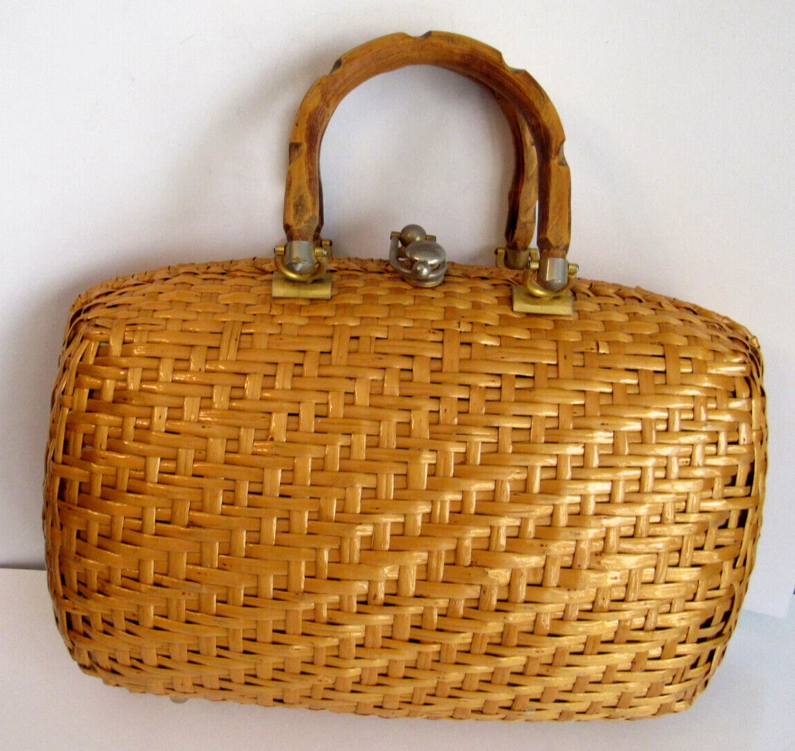 Wicker purse clearance