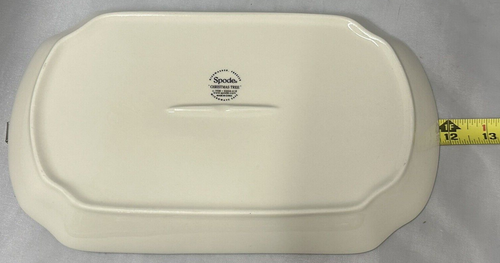 Spode Christmas Tree Rectangular Scalloped Serving Tray 11" Inch Mint MIB NEW - Picture 11 of 13