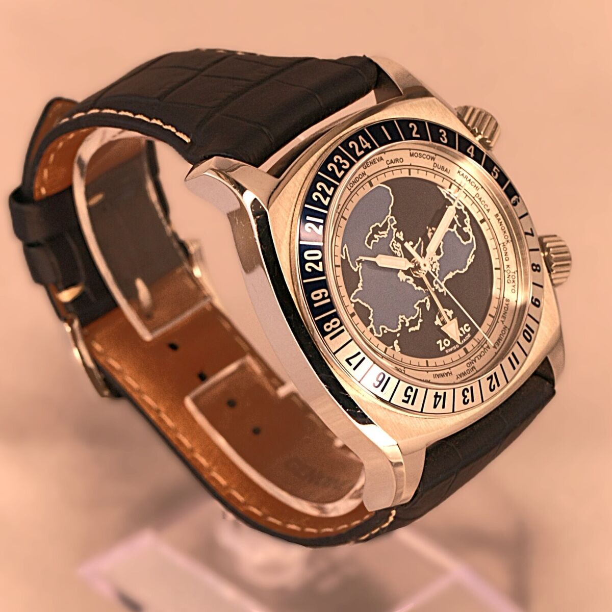 Zodiac Desert Master GMT World Timer Men's Watch | eBay Zodiac Desert Master GMT World Timer Men's Watch | eBay