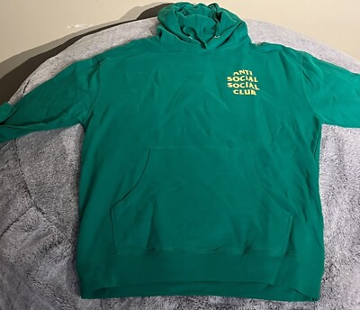 Anti Social Social Club Mind Games Hoodie Green Large