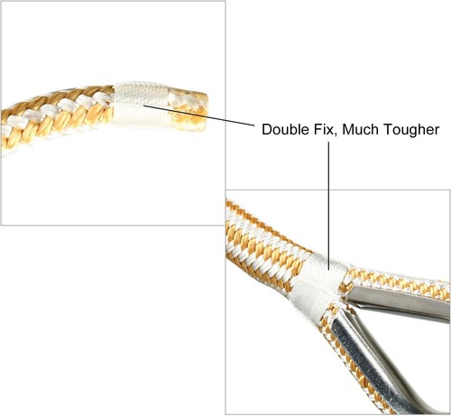 1/2" x 300FT Double Braid Nylon Rope Dock Line Anchor Line Dock Line White/Gold - Picture 5 of 8