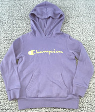 Champion Hoodie Girl  s Size 5 Purple Spellout Pullover Hooded Sweatshirt