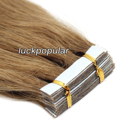 Super Cinta en Cabello Extensiones de Piel PU Trama Invisible Indian Remy 100% Cabello Humano - Imagen 39 de 92
