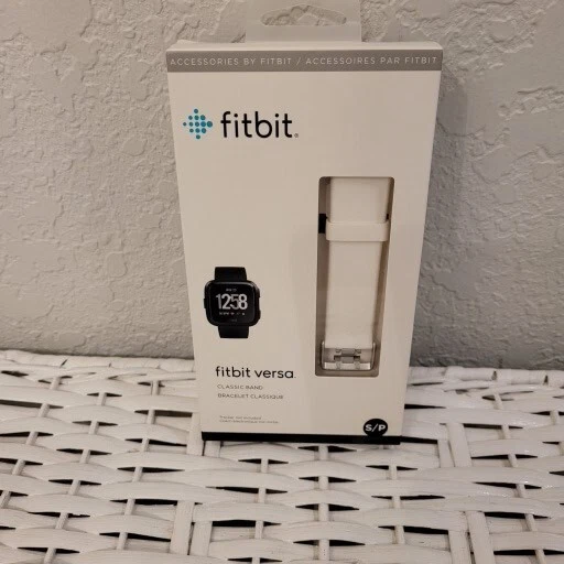 FITBIT VERSA CLASSIC BAND WHITE SIZE SMALL NEW OPEN BOX eBay