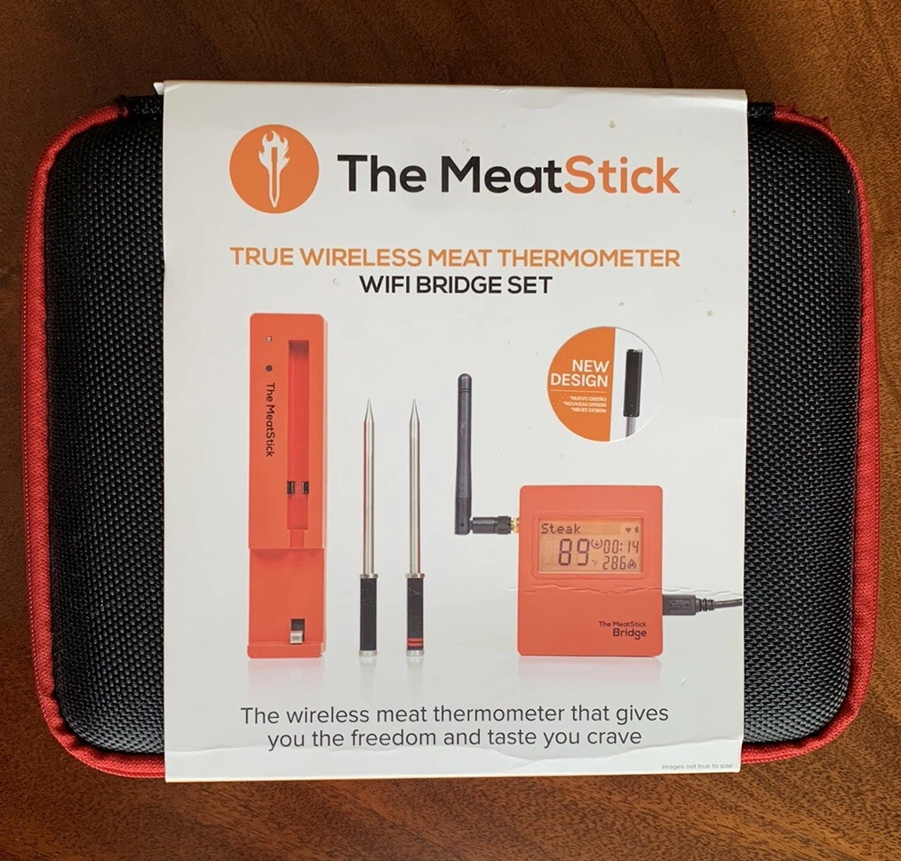 The MeatStick True Wireless Meat Thermometer Wi-Fi Bridge Set