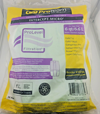 ProTeam Backpack Replacement Vacuum Bags 6qt. (#107374) Quantity 10 bags