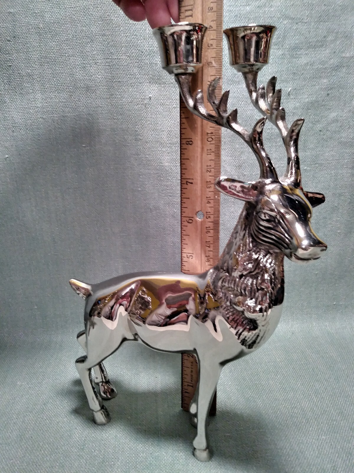 Godinger Silver Plated Reindeer / Stag Candle Holder eBay