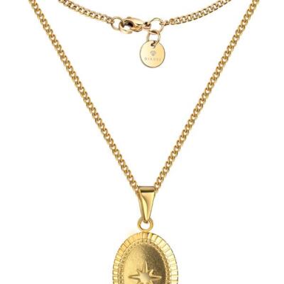 Pendentif En Or Jaune 18 Carats - 2,3 Grammes - Style Religieux Rond - Occasion Très Bon État