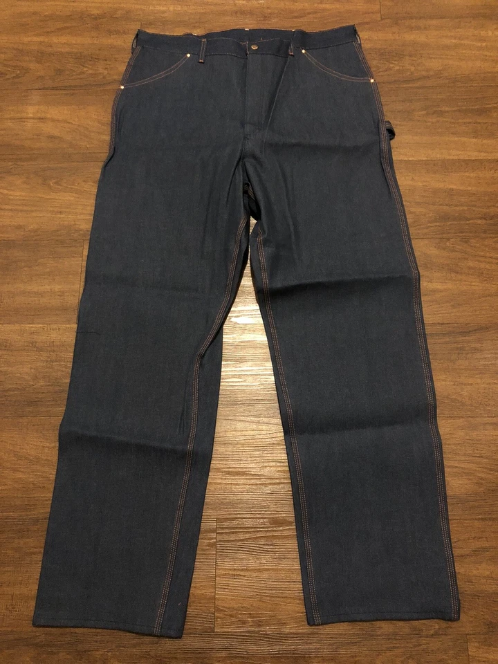 NUEVO Jeans de Trabajo de Carpintero Industrial Denim BIG MAC De Colección Años 90 40x34 JC Penney Foto 4 de 4