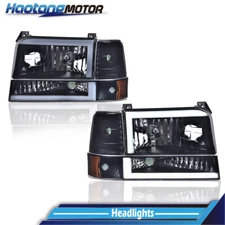 Dual LED DRL Lamps Bumper Headlights Fit For 1992-1996 Ford F150 F250 F350 6PCS