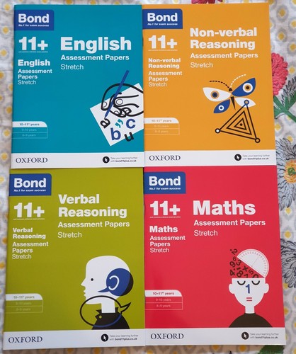 Bond 11 Plus 4 Books Stretch 10-11 years English, Verbal,Non-verbal ...