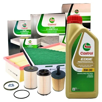 Castrol Kit Tagliando VW Golf V 1.9 2.0 Tdi 4 Filtri + 5LT Olio Edge 5W30 LL III