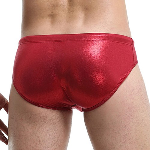 Para hombres Brillantes Bikini Traje de Baño Sexy Tiro Bajo Ropa de Playa Tabla Pantalones Cortos Baño Calzoncillos - Imagen 4 de 12