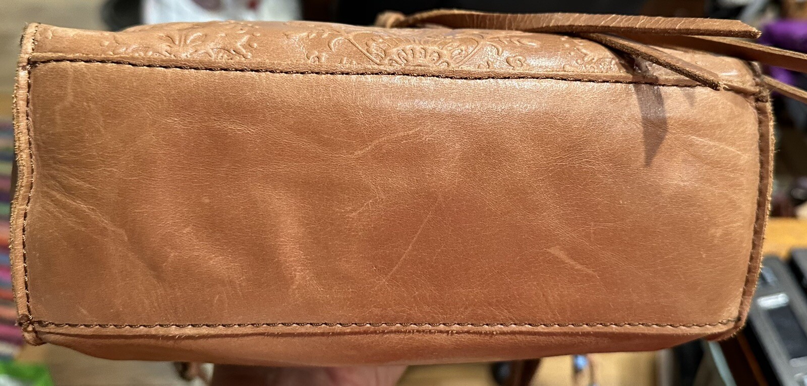 The Sak Silverlake Tobacco Leather Floral Embossed Crossbody Shoulder Bag NWOT 6 eBay