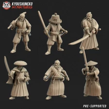 x10 Japanese Ronins - Kyoushuneko Miniatures Nippon Japanese Samurai Army