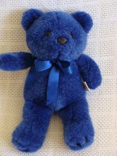 PBC Int'l Plush Blue Teddy Bear Stuffed Animal Soft Toy 10"