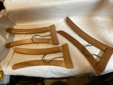 Lotto 3 appendiabiti pieghevoli vintage in legno
