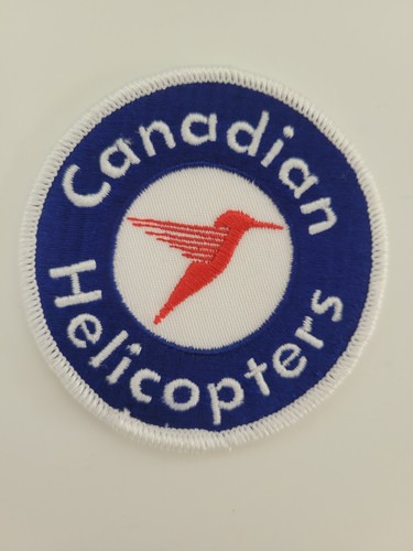 Toppa ricamata elicotteri canadesi logo CHC colibrì 3" rotonda NOS - Foto 4 di 5