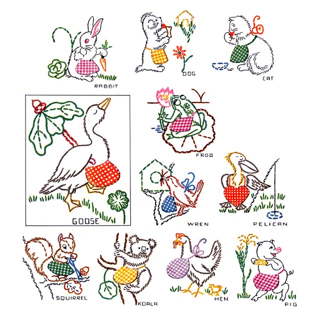 Animals Embroidery a Vintage Pattern eBay