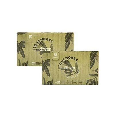 Grab Green Stoneworks Dryer Sheets, 160 Sheets, Olive Leaf Scent, Plant and