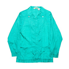 Vintage Haband Womens Green 80s Nylon Coach Jacket Xs
