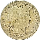 1907-P Barber Half Dollar