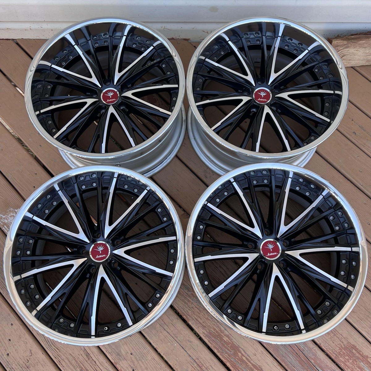 19” Weds Kranze Elaborar 5x114.3 Jdm 3 piece wheels Staggered Set