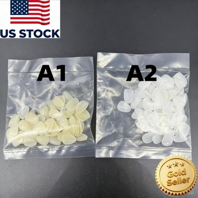 Dental 50PCS Temporary Crown Veneers for Anterior Front Teeth Whitening Resin US