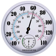 Indoor Outdoor Thermometer Large Wall Thermometer Hygrometer Waterproof NEW