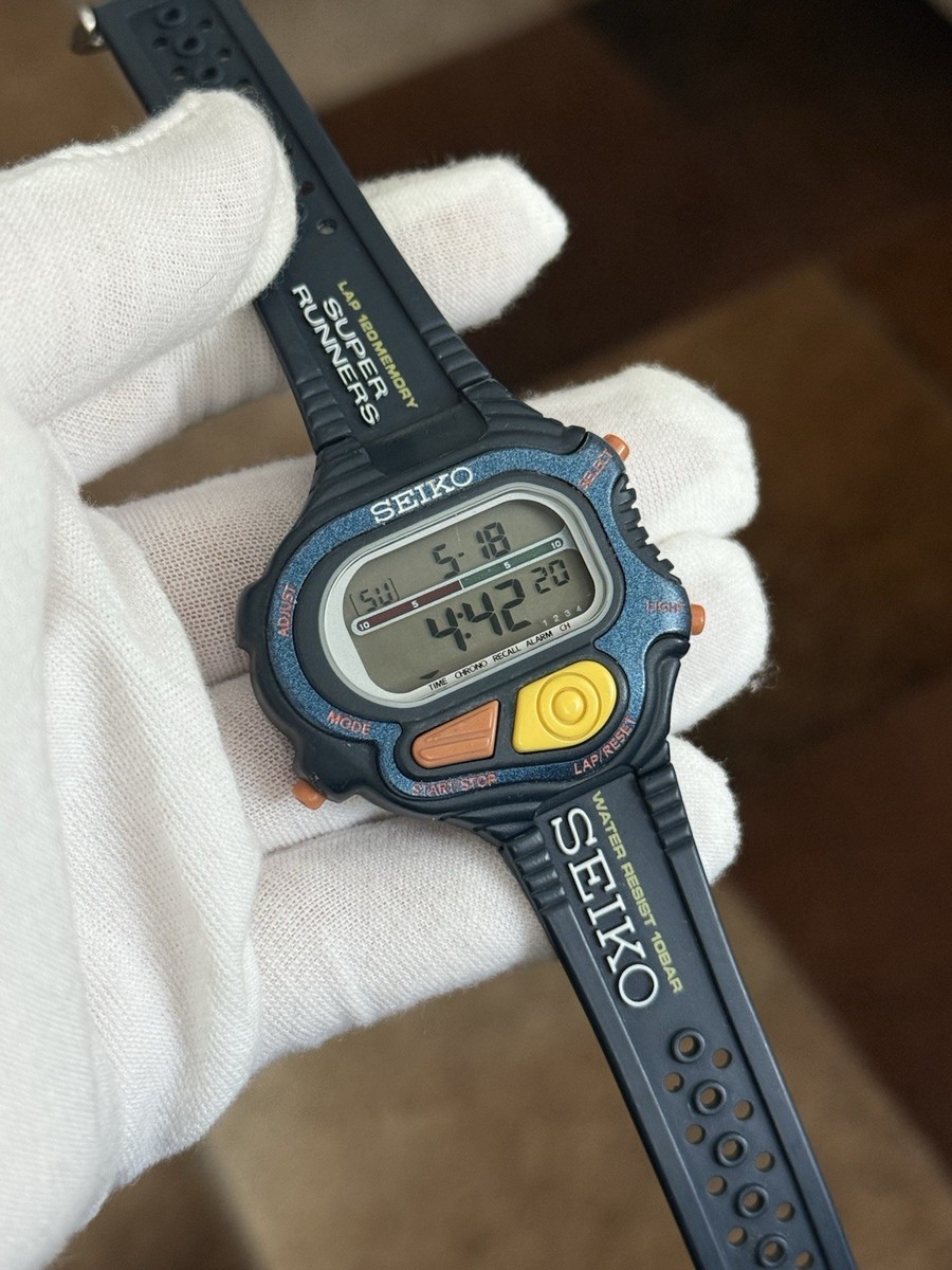 Rare Vintage Seiko Super Runners S640-4000 Men's Digital Sports